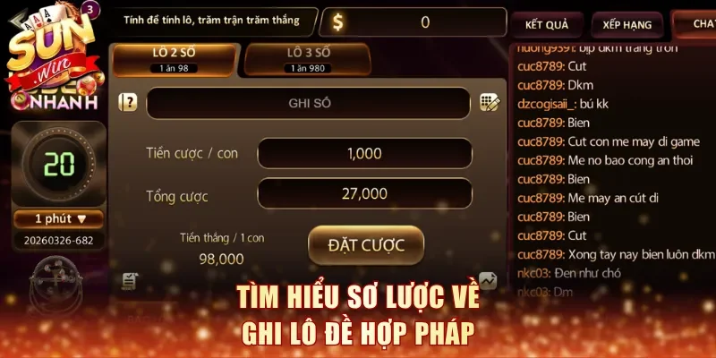 Tìm hiểu sơ lược về ghi lô đề hợp pháp